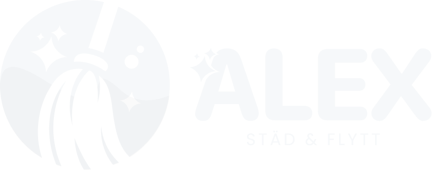 Alex Städ & Flytt logotyp – blå halv ikon